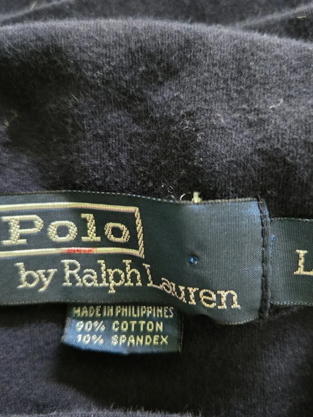Vintage Polo Ralph Lauren Long Sleeve Shirt Mens Large Blue Cotton Stretch Soft